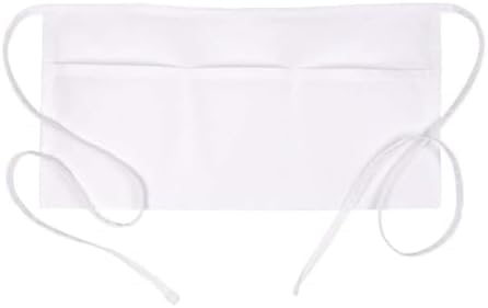 FAME 3 Pocket Waist Apron F9-34" L X 23" W - 65/35 Poly/Cotton Twill - Waitress/Waiter Apron - One Size Fits Most - Unisex by FAME