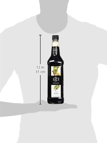 1883 Chai Tea Syrup for Coffee & Drinks, Made in France, 1 Liter Plastic Bottle