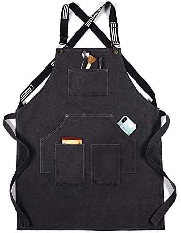 Unisex adjustable multi pocket denim apron for Chef Kitchen BBQ and Studio - Image 9