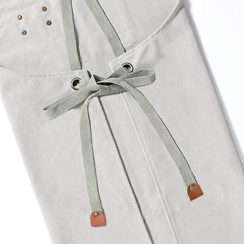 AFUN Aprons for Men Women with Large Pockets, 16-Ounce Cotton Canvas Cross Back Apron - Image 6