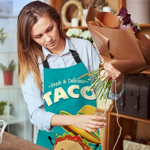 Vintage Mexican Food Bib Apron with Adjustable Neck for Men Women,Suitable for Kitchen Cooking Chef Grill Bistro BBQ Apron - Image 6