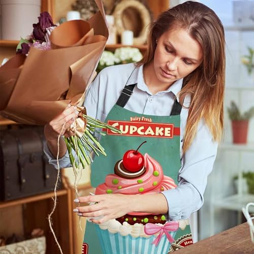 Vintage Cupcake Chefs Apron, Cooking and Baking Apron for Men and Women, Kitchen Apron, Butchers Apron, BBQ & Catering Bibs - Image 5