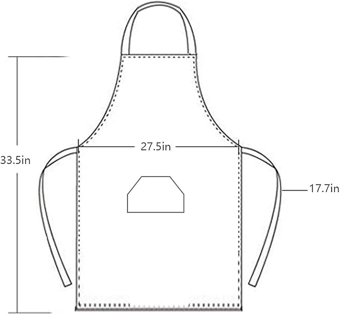 NEWGEM Adjustable Canvas Aprons for Women Men with 2 Pockets - Kitchen Cooking Chef Apron with Neck Strap, Stain Resistant Pinafore for Waitress Barista Restaurant Baking BBQ (Blue) - Image 7