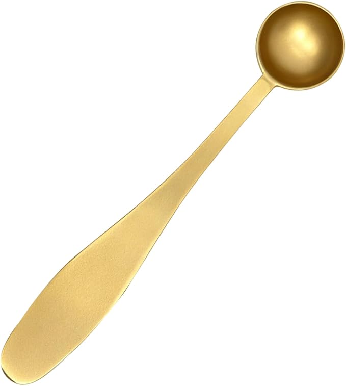 Golden Stainless Steel Matcha Measuring Spoon 1 Gram (1/2 Teaspoon) - Precise Scoop For Matcha Green Tea Powder, Coffee & Baking, Essential Matcha Accessories For Kitchen Use