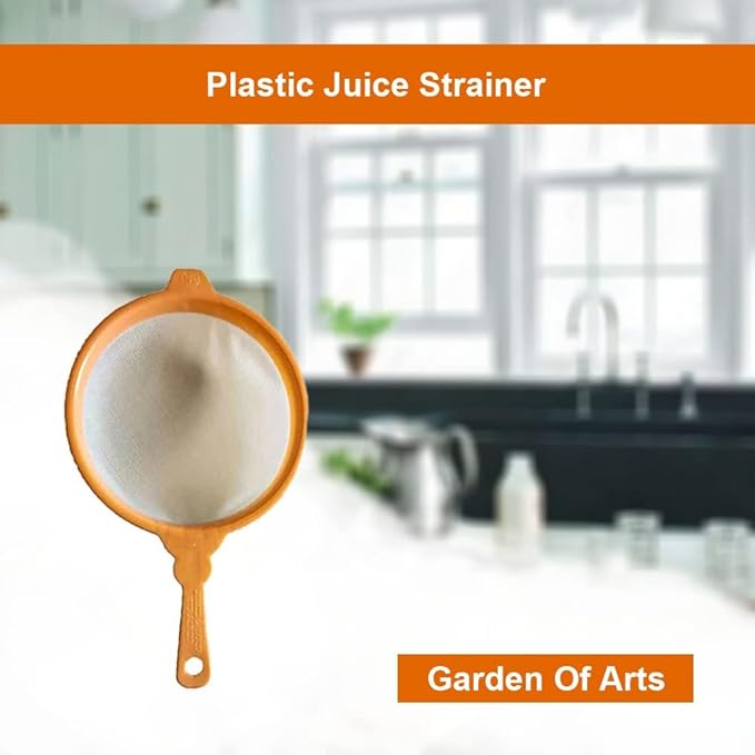 Plastic Juice Strainer 7 Number 33 CMS long and 19 CMS diameter strain jali chalni soup mango ras multicolour