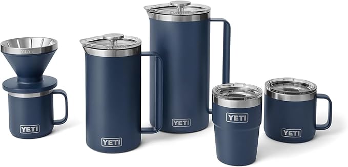 YETI Pour Over Coffee Maker Accessory Ramblers, Designed for Perfect Coffee Extraction Anywhere, Stainless Steel, fits any V60 Filter, Black Stone