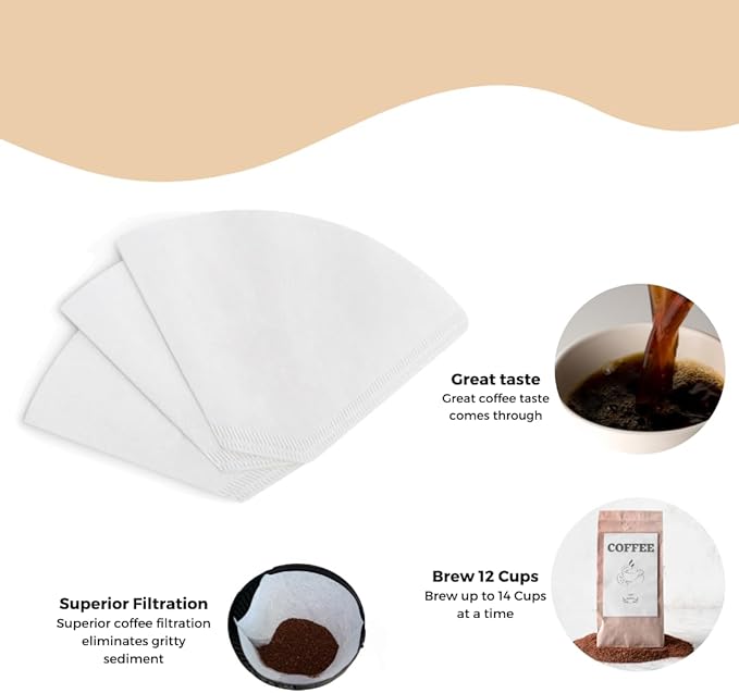 Disposable Cone Paper Filters for Cuisinart Coffee Maker (200 Pack)