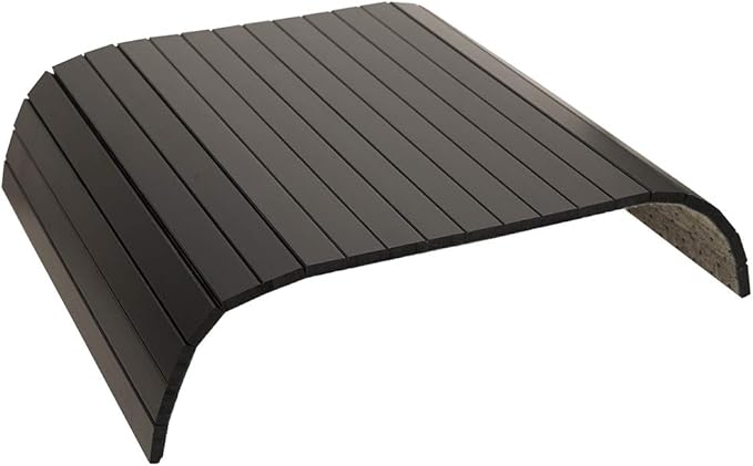 GEHE Sofa Arm Tray Table - Flexible/Foldable Couch Arm Table Perfect for Drink & Snacks (16.5" L x 13.25" W x 0.4" H, Black)
