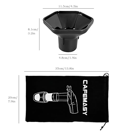 CAFEMASY Coffee Funnel and Travel Bag Kit Compatible with Aeropress Original Go XL Portable Espresso Coffee Maker Replacement Parts Coffee Accessories Tool