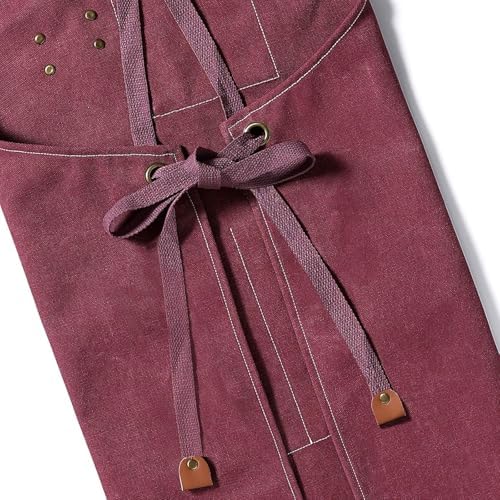 AFUN Aprons for Men Women with Large Pockets, 16-Ounce Cotton Canvas Cross Back Apron - Image 6