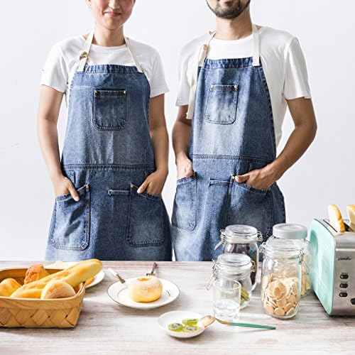 Jeanerlor European Cowboy Heavy Duty Denim Work Apron with Tool Pockets - Image 7