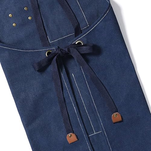 AFUN Aprons for Men Women with Large Pockets, 16-Ounce Cotton Canvas Cross Back Apron - Image 6