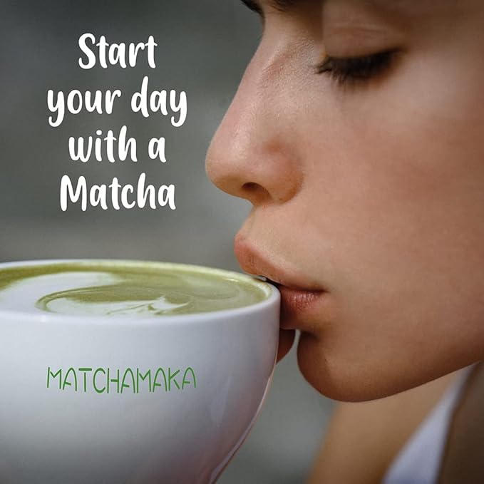 Matcha Whisk - Bamboo Whisk for Matcha Powder, MATCHAMAKA Handcrafted Organic Traditional Japanese Chasen, 80-Prong Matcha Stirrer Wisk Mixer Brush for Authentic Tea Preparation
