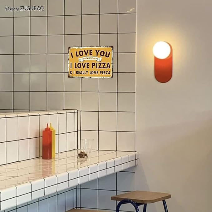 Pizza Tin Signs Vintage Metal Sign Funny Food Art Printing Poster Wall Decor for Home Kitchen Bar Restaurant Cafe Pub Indoor Outdoor 12x8 Inch Hanging Plaque - Image 6