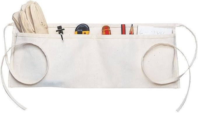 Clc Custom Leathercraft C6 Canvas Waist Apron Two Pocket, Unisex Adult, White by CustomLeatherCraft