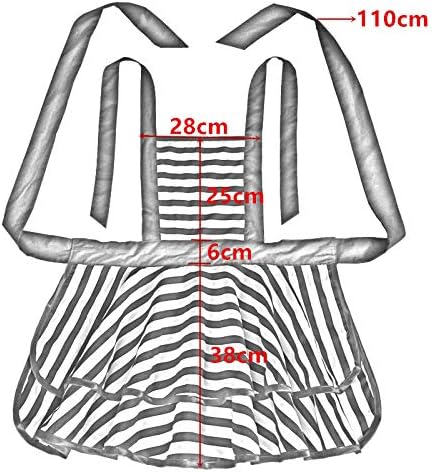 Hyzrz Lovely Handmade Cotton Retro Aprons for Women Girls Cake Kitchen Cook Apron for Mother's Gift (Black Dot) - Image 8