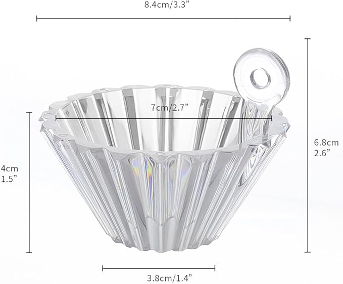 CAFEMASY Pour Over Coffee Drip Assistant Paper Filter Presser Shape Fixed Tool For V60 & Basket Filters Small Funnel for Manual Coffee Grinder