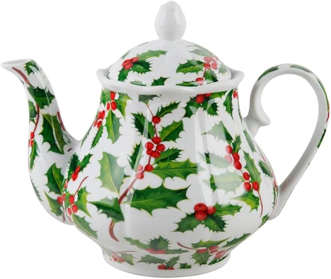 European Style Ceramic Teapot Coffee Pot Water Pot Porcelain Vintage Gift Tea Pot (Holly)