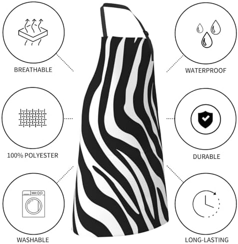Apron Strong people waterproof work apron for kitchen cooking BBQ party perfect holiday gift with 2 Pockets - Image 7