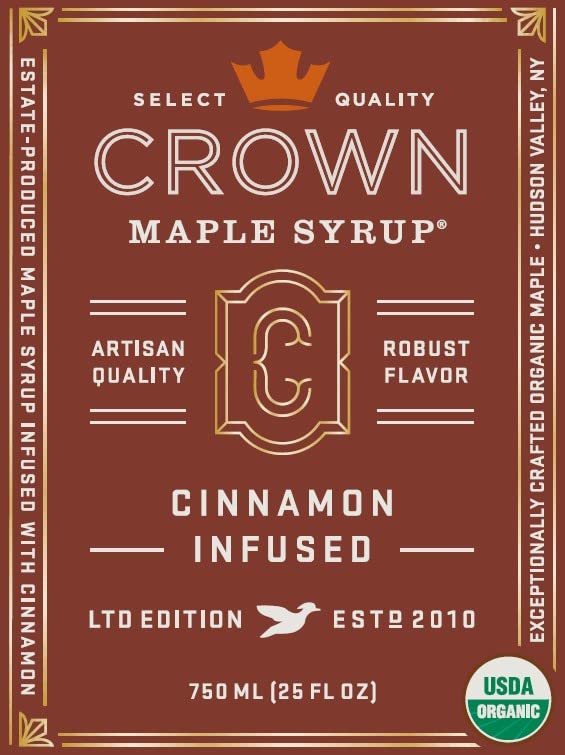 Crown Maple Certified Organic Cinnamon Infused Maple Syrup, Pure, Non-GMO Pairs well with Pancakes, Flavor Cocktails, Sticky Buns, Waffles, 25 Fl Oz (Pack of 1) - Image 8
