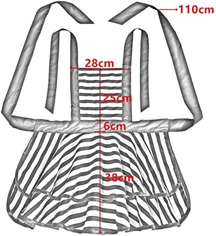 Hyzrz Lovely Handmade Cotton Retro Aprons for Women Girls Cake Kitchen Cook Apron for Mother's Gift (Red) - Image 8