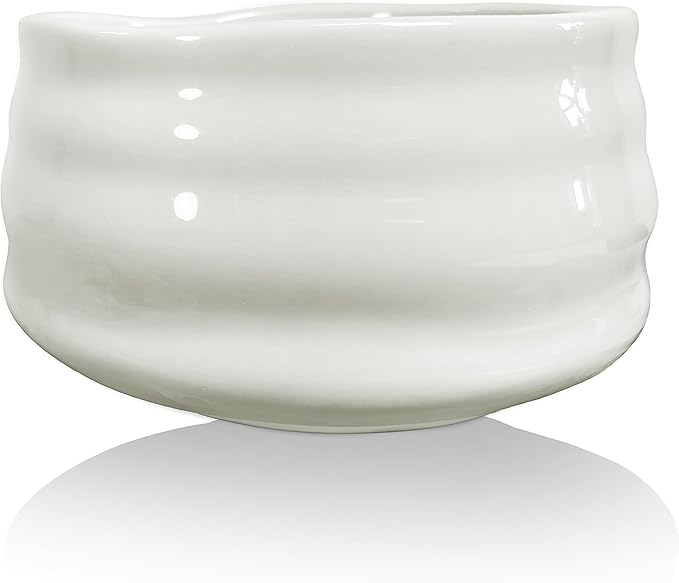 Ceramic Matcha Bowl, Handmade Japanese Green Tea Cup,Matcha Tea Whisk Bowl For Ceremony Chawan 500ml 17oz (White)