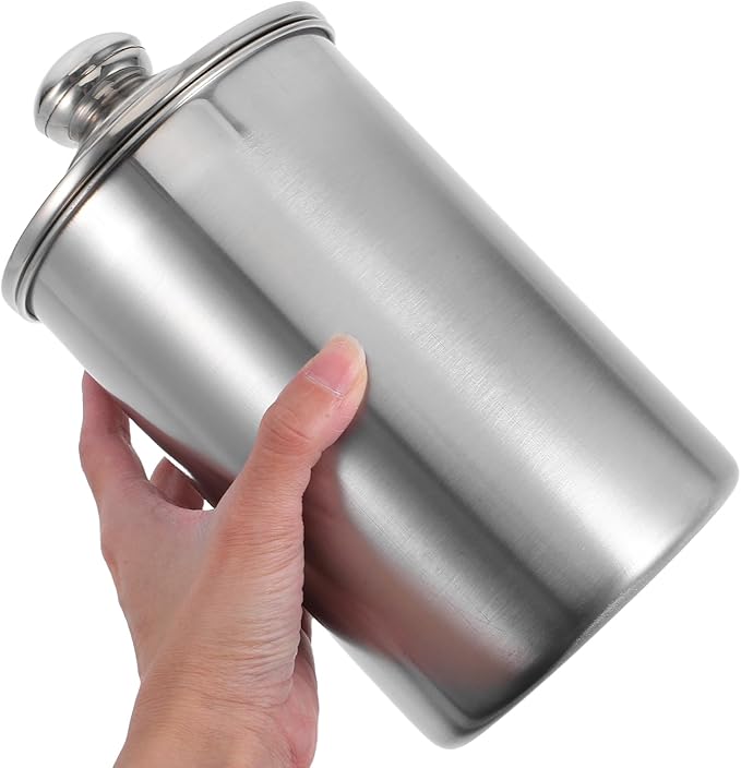 Cabilock Stainless Steel Canister Food Jars with Glass Lid, Kitchen Coffee Canister Cereal Storage Containers for Countertop Tea Sugar Beans Flour Cookie Candy Snack and More 60oz