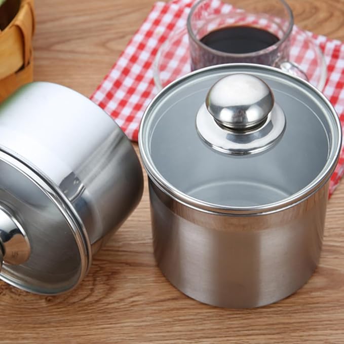 Airtight Food Storage Jar 4.9 Inch Sealed Container with Handle and Silicone Ring for Snacks Coffee Beans Home Kitchen Organization