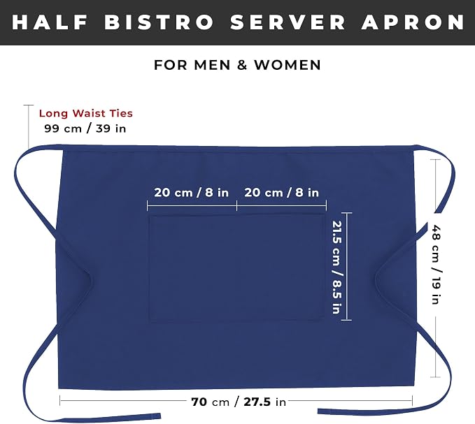 Chef Works Unisex Half Bistro Server Apron - Image 7
