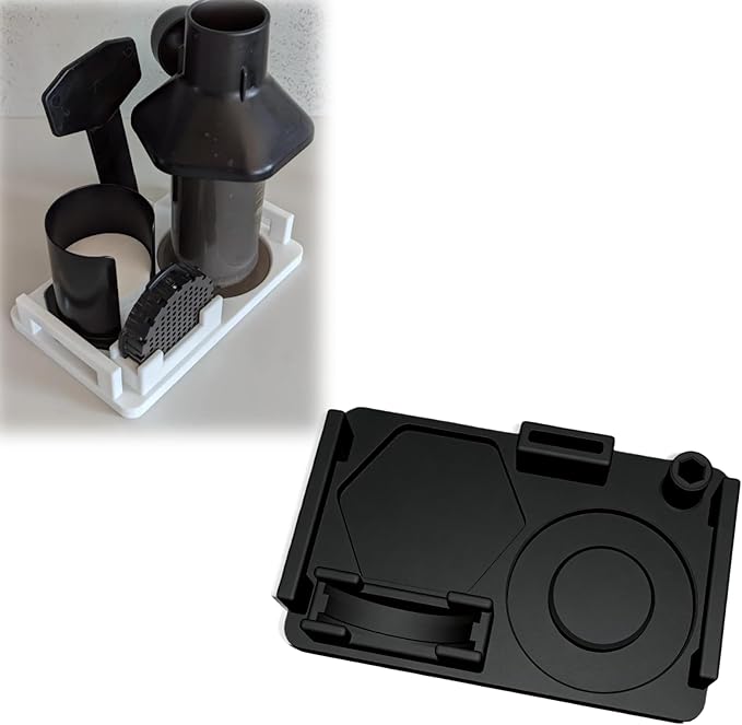 For AeroPress Coffee Organizer Station – Compact Countertop Stand for Scoop, Funnel, Filters & Stirrer, Coffee Accessory Holder (black)