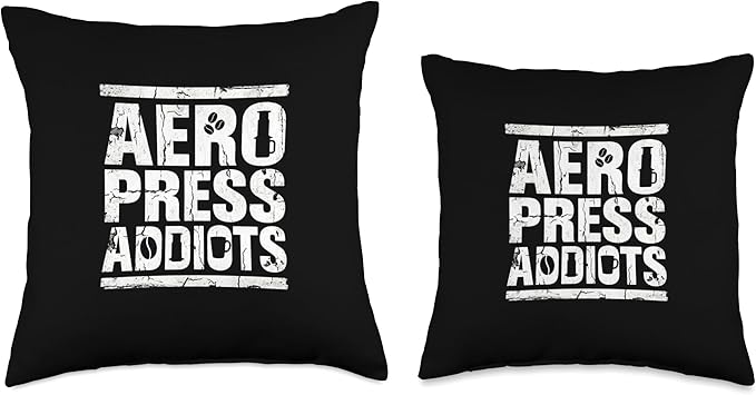 Bold AeroPress Coffee Addict Shirts AeroPress Addicts Throw Pillow