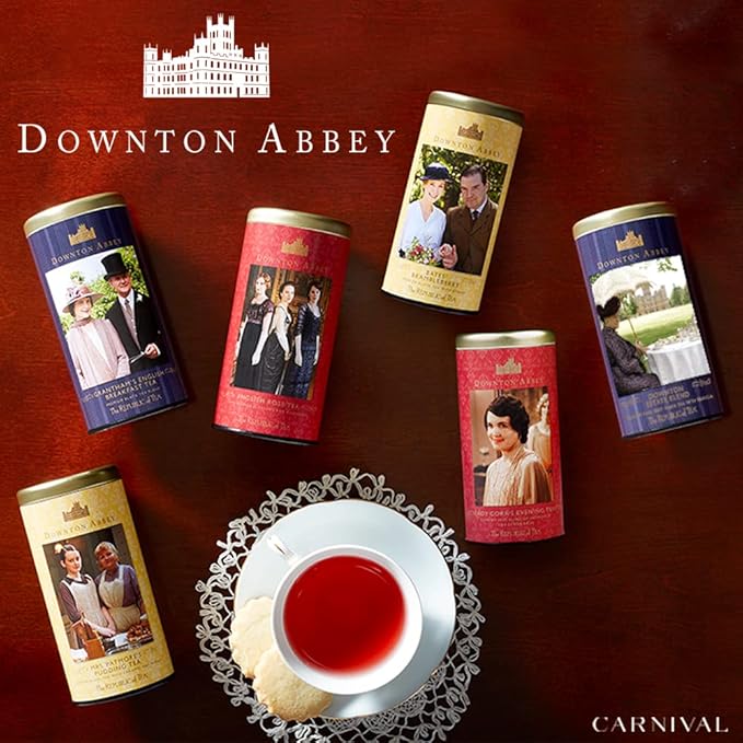 The Republic of Tea Downton Abbey Premium English Rose Tea, 36 Tea Bags, Rose Hibiscus, Caffeine Free