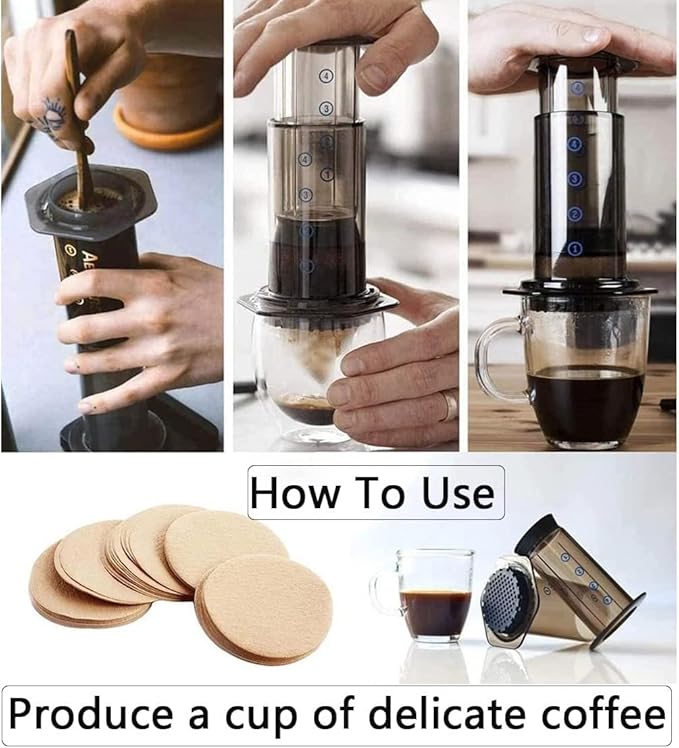 Coffee Press Maker -New Desgin Bigger Capacity Quickly Makes Delicious Coffee Without Bitterness - 1 to 3 Cups Per Pressing (Aipressfilter200-FBA)