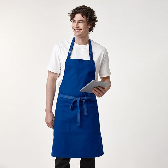 Chef Men Canvas Waterproof Apron Pocket 4251GB | Polyester Cotton Canvas Apron for BBQ Grilling Kitchen Cooking, Adjustable Neck, Durable & Comfortable - Image 6