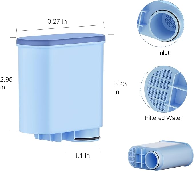 6-Pack Coffee Filter Compatible with Philips AquaClean CA6903, Replacement Water Filter for LatteGo 5500, 3200, 4400, 3300 Series Fully Automatic Coffee Machines, Anti-Lime Scale Protection