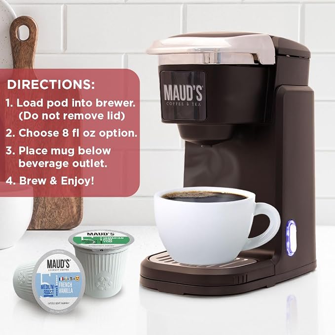 Maud's Flavored Coffee Pods Variety Pack, 40 ct, 9 Assorted Flavors, Medium Roast Flavored Coffee in Single Serve Pods – 100% Arabica Beans, Compatible with Keurig K Cups Maker - Image 5