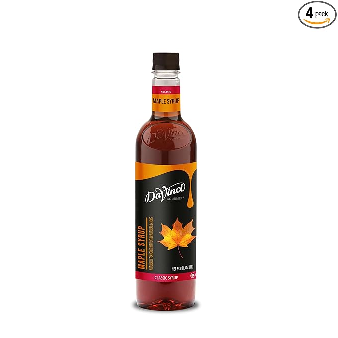 DaVinci Gourmet Maple Syrup, 25.4 Fluid Ounces (Pack of 4)