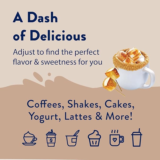 Jordan’s Skinny Mixes Sugar Free Coffee Syrup, Toasted Marshmallow Coffee Flavoring Syrup, Zero Calorie Drink Mix, Lattes, Baking, Protein Shake or Cocktail, Dairy & Gluten Free, Kosher, 25.4 Fl Oz, 2 Pack