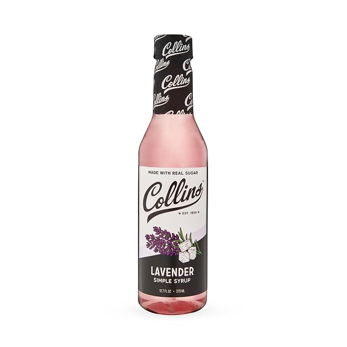 Collins Lavender Simple Syrup with Real Sugar for Cocktails, Spritz, Iced Tea, Lemonade, Hot Chocolate, Dessert, Baking, Coffee Syrups, Home Bar Accessories, 12.7 oz, Set of 1 - Image 8