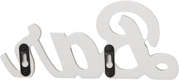 Rustic Coffee Bar Signs for Home Bar Wall 9 Inch, Distressed White Bar Decorations, Cool Man Cave Things, Farmhouse Wooden Small Letters Accessories for Christmas Kitchen Shelf Tabletop