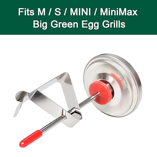 Thermometer Replacement for Big Green Egg, BGE Temperature Gauge for Big Green Egg,Grill Dome, Char-Griller Kamado, Stainless Steel 150-900°F with No-Fog Glass Lens (2" for BGE)