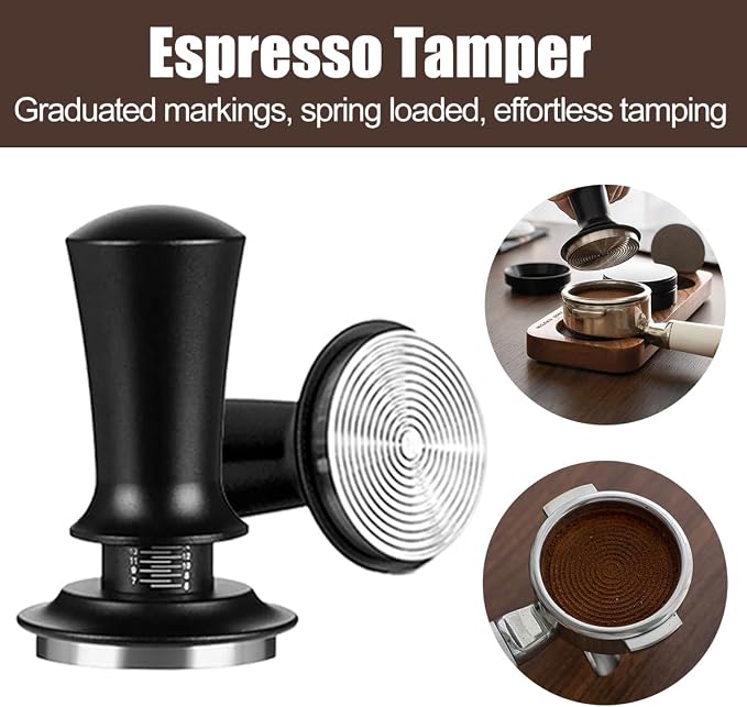 7 PCS Espresso Accessories Kit, Espresso Tamping Station, Coffee Tamper, Coffee Distributor, WDT Tool, Puck Screen, Dosing Funnel, Cleaning Brush, Barista Tools Set (51mm) - Image 7