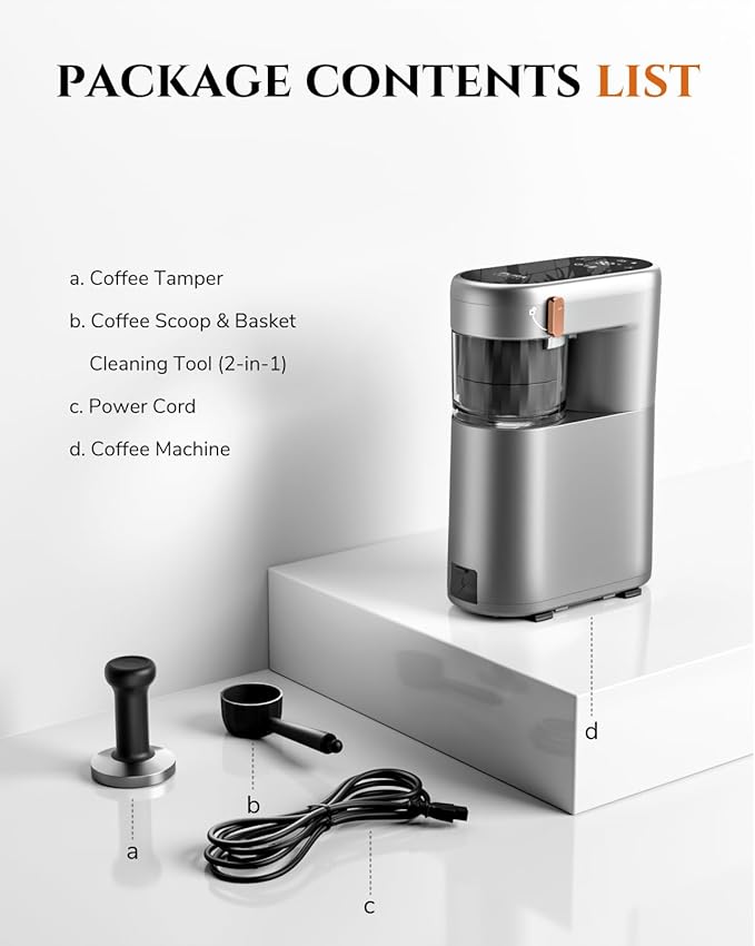 C1 Compact Mini Espresso Machine with Ground Coffee, Rechargeable Portable Espresso Maker, Electric Small Espresso Machine for Travel RV Car Camping Hiking Office Home Use Coffee Maker with Rich Crema