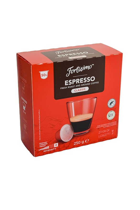 FORTISIMO 50 Pods ESPRESSO CLASSICO - Espresso capsules compatible with Nespresso Original Line Machines