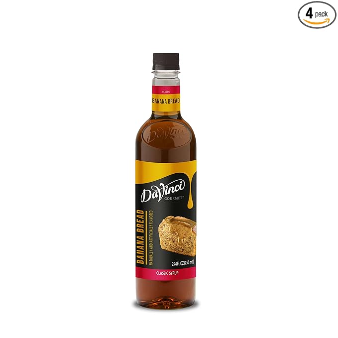 DaVinci Gourmet Banana Bread Syrup, 25.4 Fluid Ounces (Pack of 4)