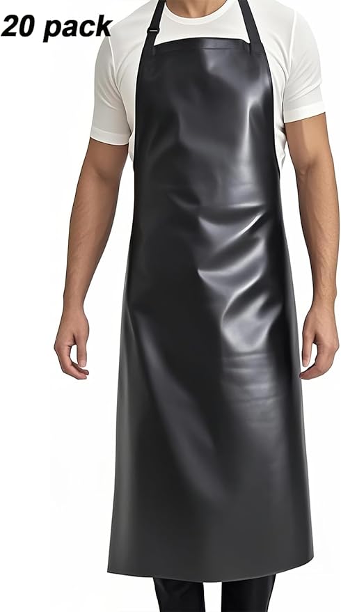 GoldPig Heavy-Duty Waterproof Apron, Chemical Resistant Rubber Vinyl for Industrial, Lab, Kitchen, Butcher & Grilling (40")