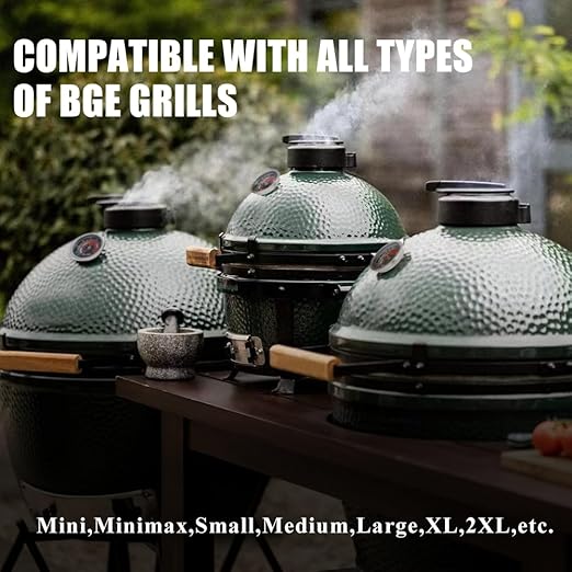 Upgrade Replacement Thermometer for Big Green Egg Grill Parts with 3.3" Large Dial, BGE Temperature Gauge for Big Green Egg Accessories 150-900°F-Waterproof and No-Fog Glass Lens