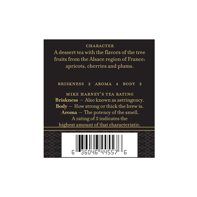 Harney & Sons Fruits d'Alsace, 4oz Tin of Loose Black Tea with Apricot & Cherry, and Fruit Flavors