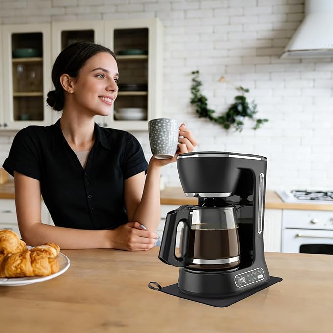 Sliding Pad for BLACK+DECKER Split Brew 12-Cup Digital Coffee Maker (CM0122)(13.8"×9.5")- Smooth Glide with Anti-Slip Base - Perfect Accessories Fit for Iced or Hot Coffee Machine