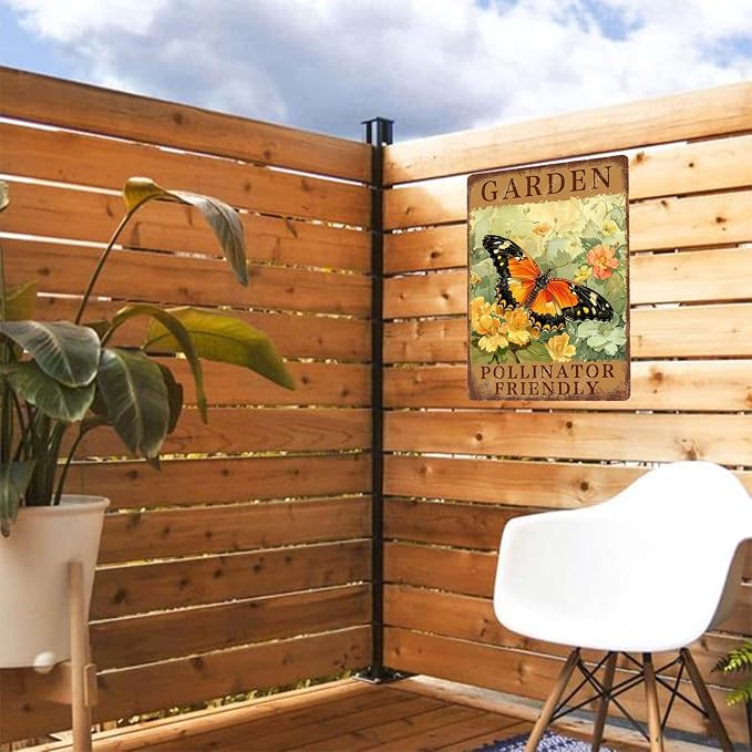 Metal Signs Garden Pollinator Friendly Funny Vintage Tin Sign Retro Wall Decor for Home Office Farmhouse Yard Garden Shop Cafe Indoor Outdoor 8×12 Inches - Image 6